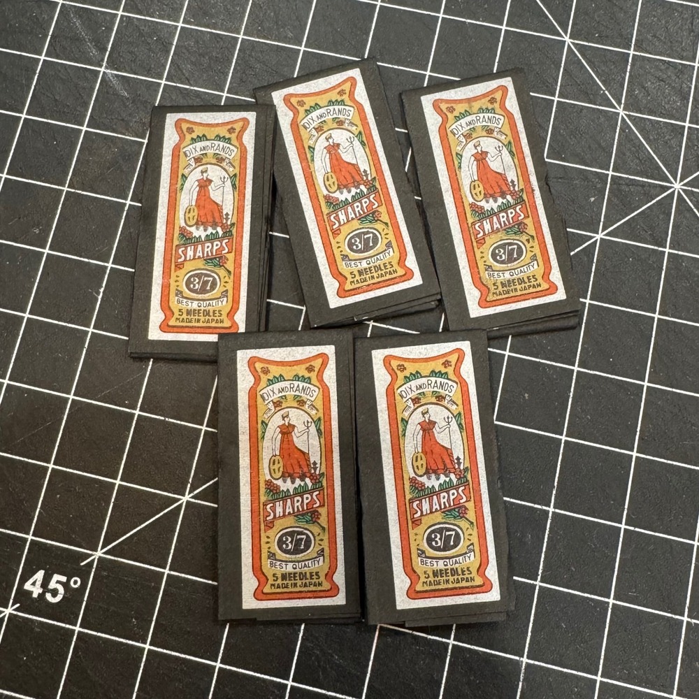 Vintage Dix and Rands Sharps Sewing Needles 5 Packets Size 3/7 Made in Japan